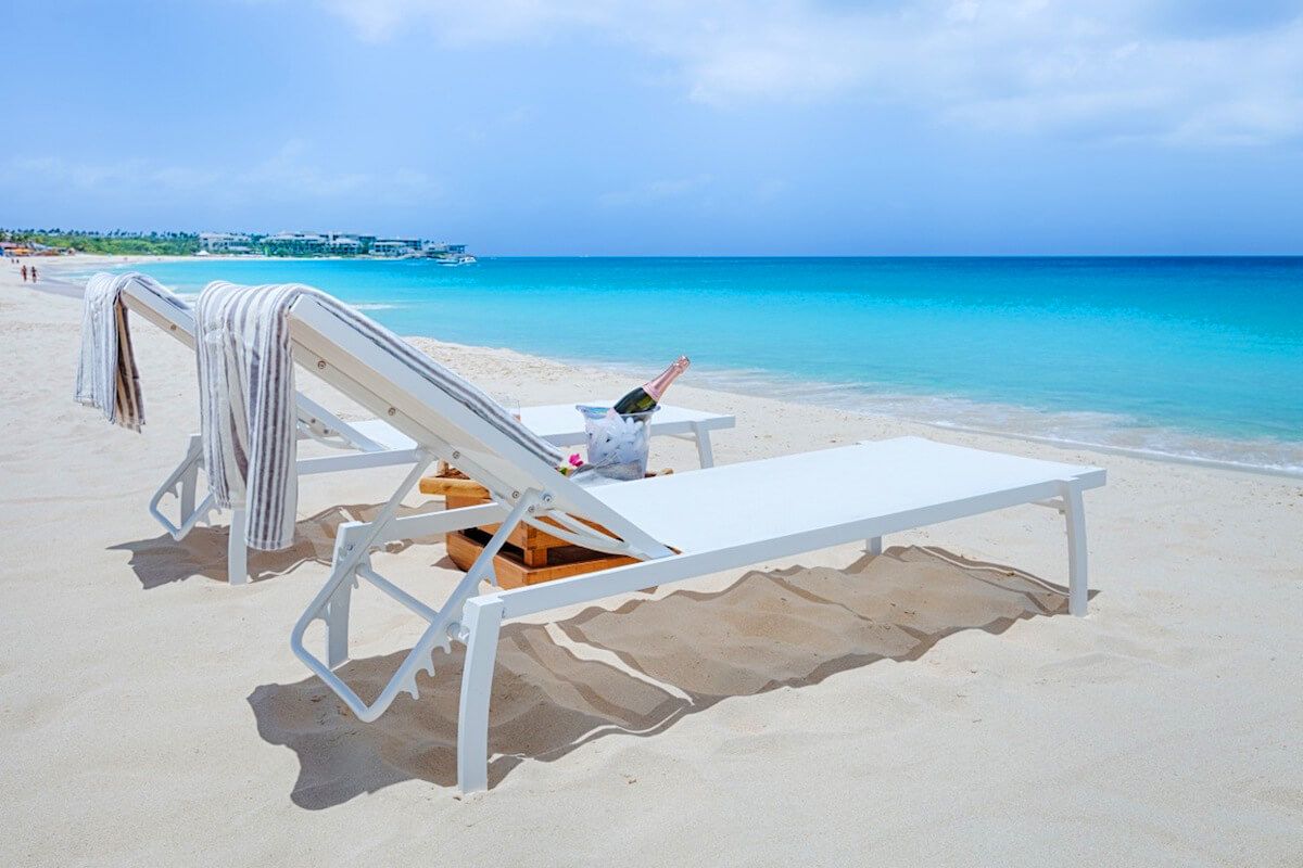 Beach set up on Meads Bay Beach