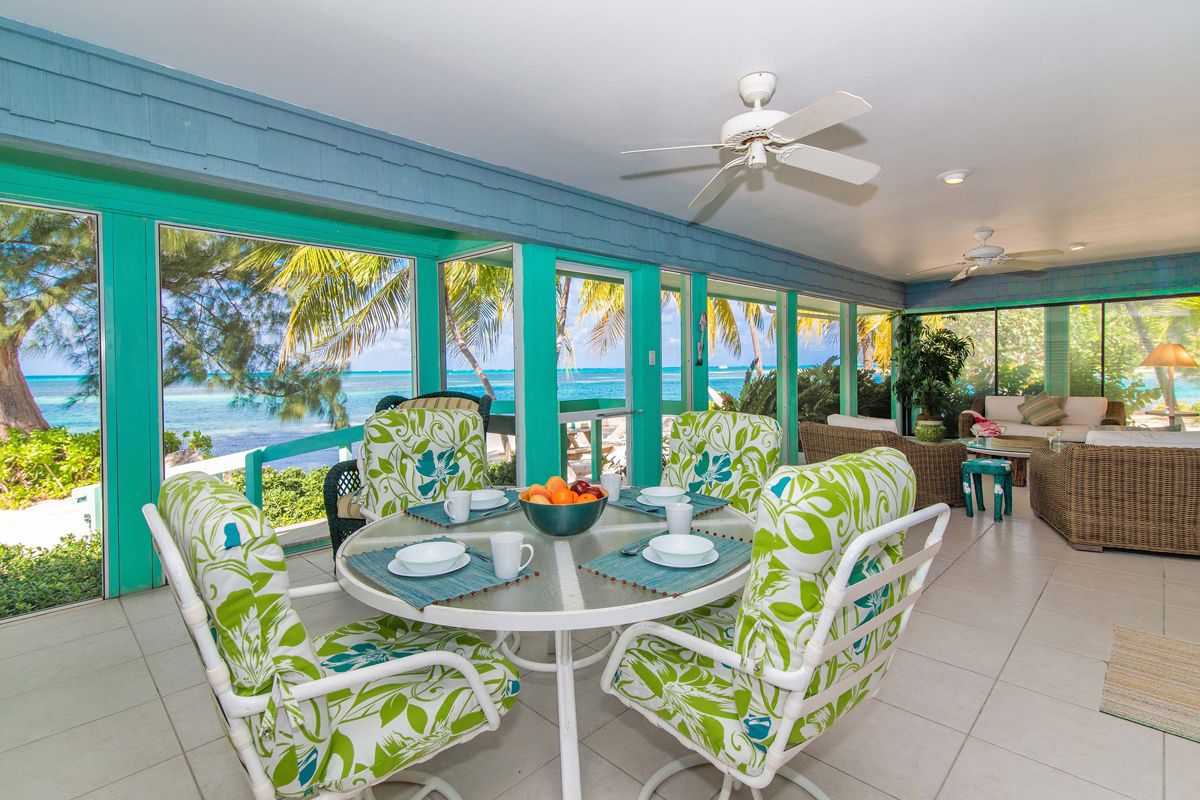 Porch dining area