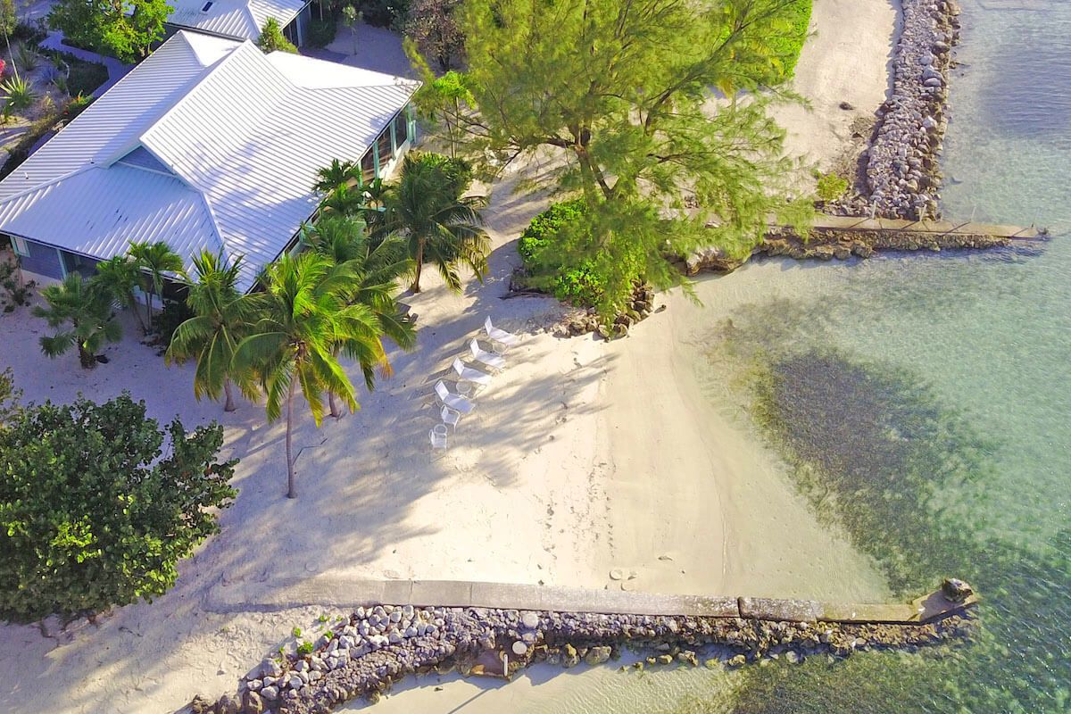 Beach in front of the villa