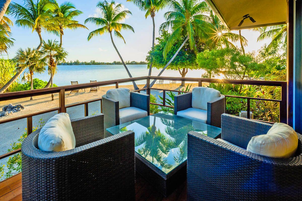 Patio overlooking the beach