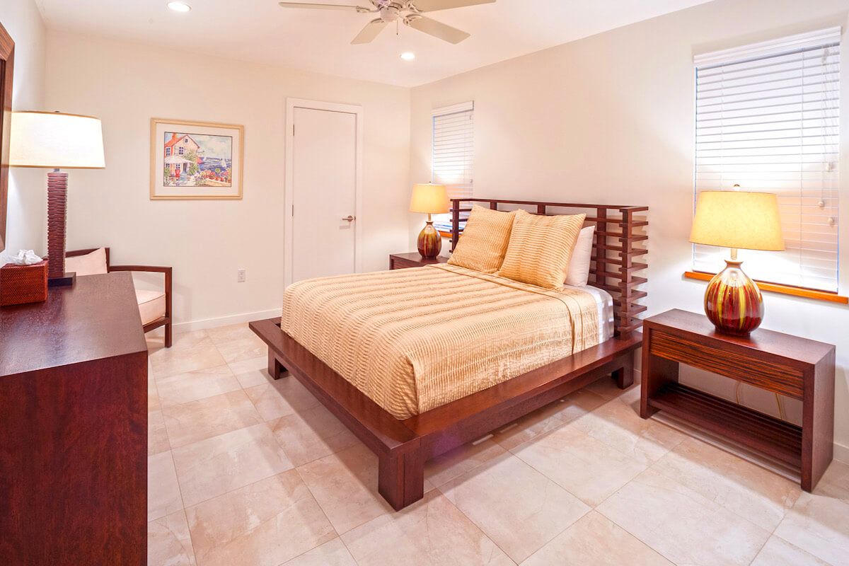 Queen sized bed