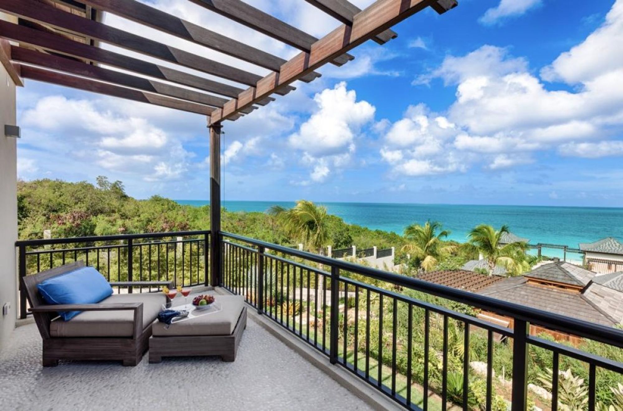 Enjoy stunning Caribbean views from the balcony in the guest house master