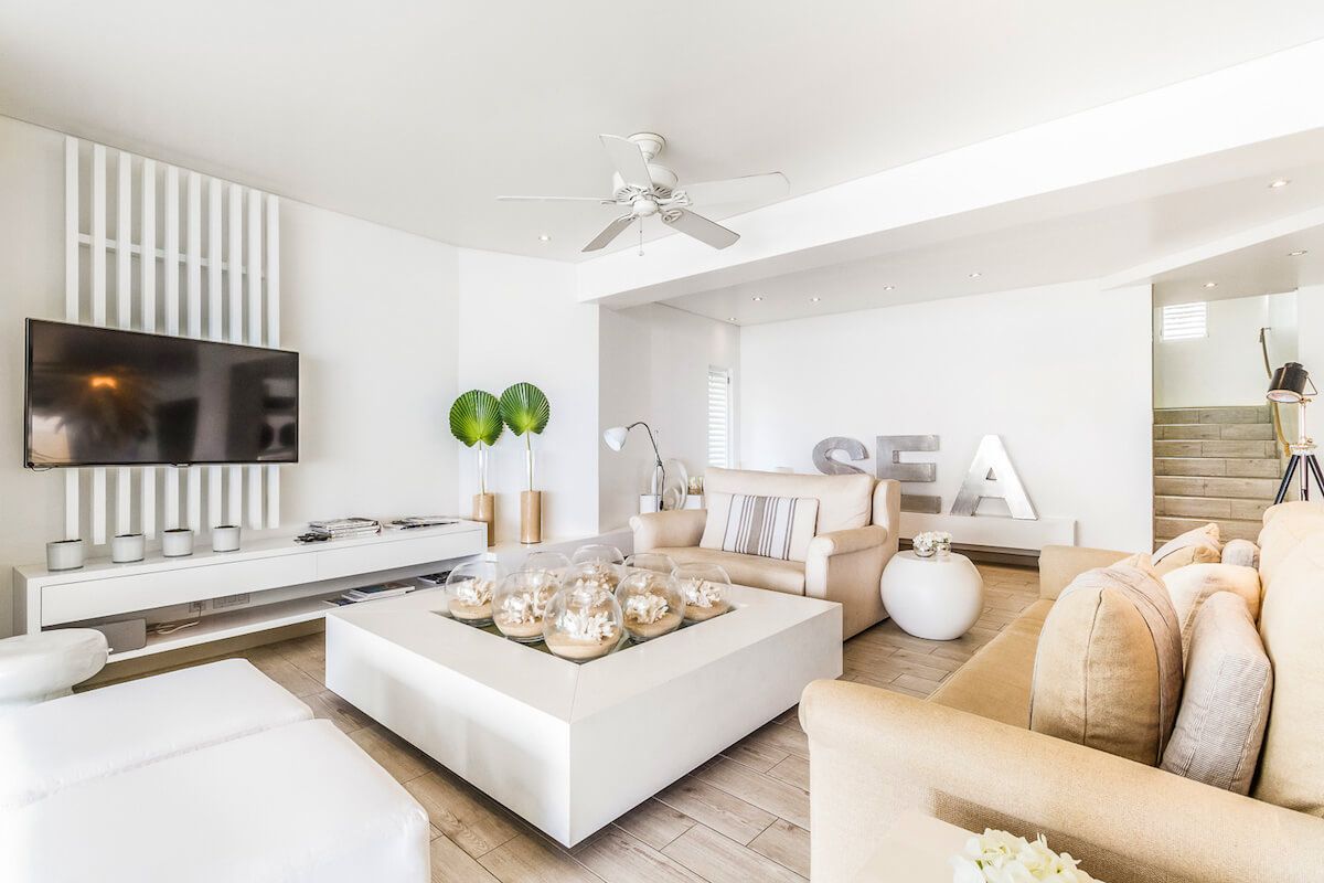 Comfortable living room entertainment area