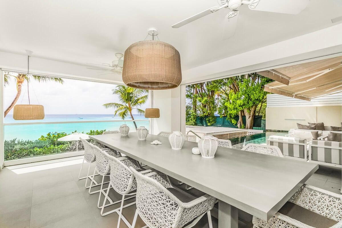 Ocean views from the dining table