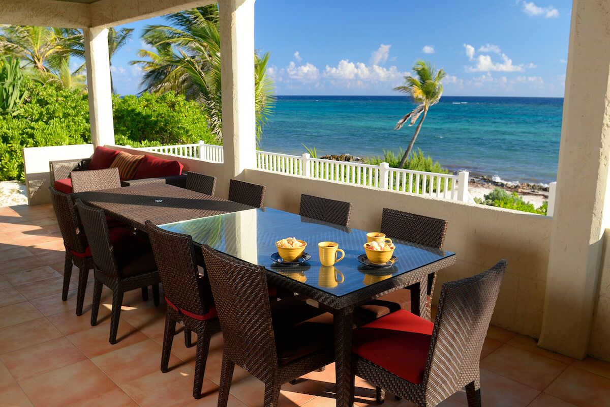Outdoor dining table