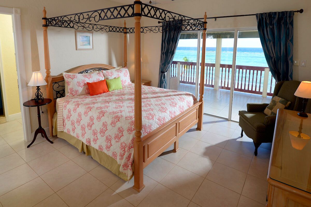King bedroom opens to the porch