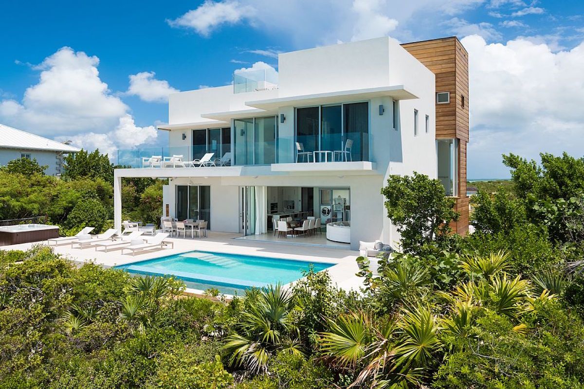 Exterior pool view of the villa
