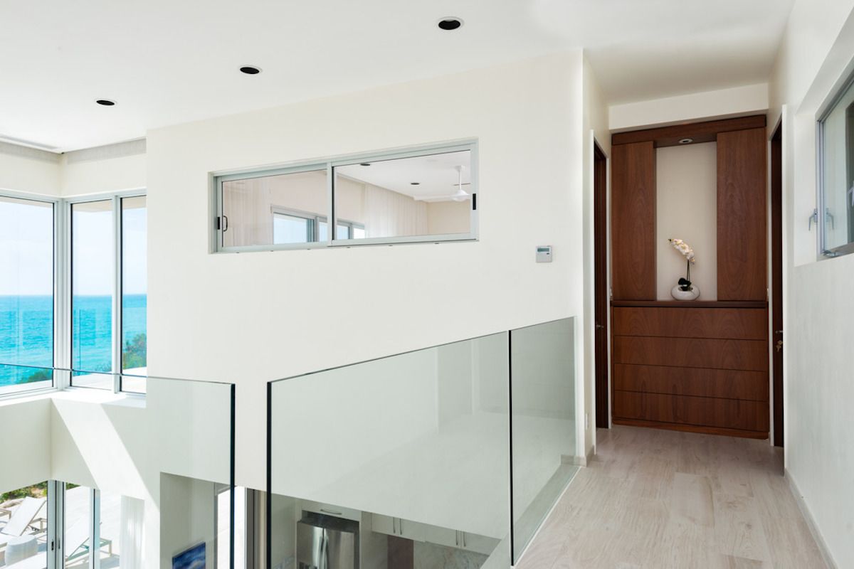 The upstairs hallway