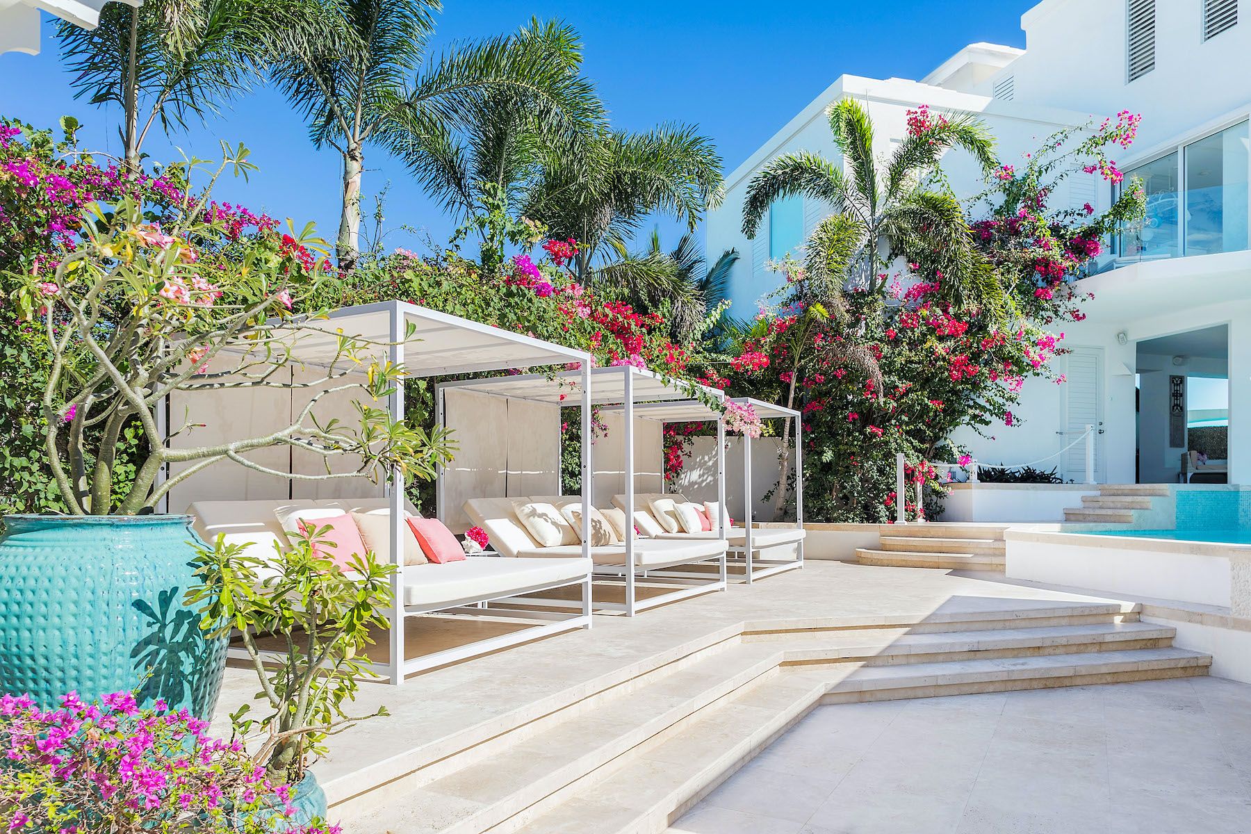 Poolside lounging