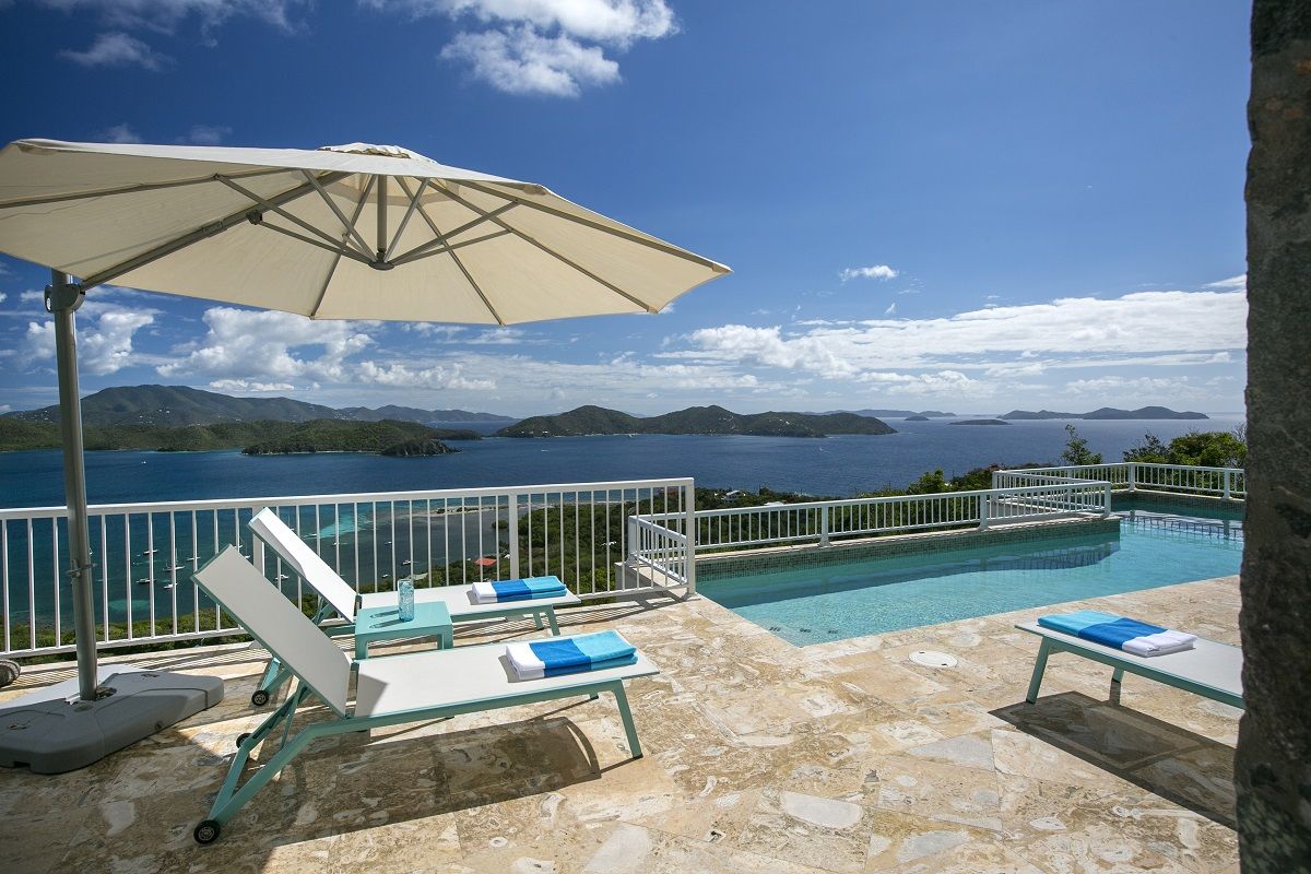 Lounger and umbrella 