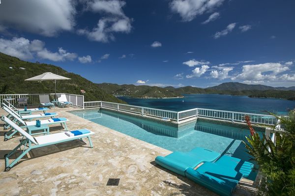 View of Coral Bay from the villa pool area